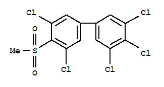 4-Methylsulfonyl-3,3,4,5,5-pentachlorobiphenyl molecular structure