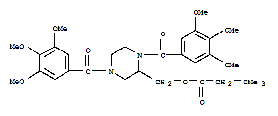 {1,4-bis[(3,4,5-trimethoxyphenyl)carbonyl]piperazin-2-yl}methyl 3,3-dimethylbutanoate