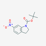 1H-INDOLE-1-CARBOXYLIC ACID,2,3-DIHYDRO-6-NITRO-,1,1-DIMETHYLETHYL ESTER molecular structure