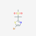 5-bromo-2-(2-(methylsulfonyl)propan-2-yl)thiazole molecular structure