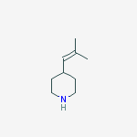 4-(2-methylprop-1-enyl)piperidine molecular structure