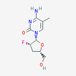 2',3'-dideoxy-2'-fluoro-5-methylcytidine molecular structure