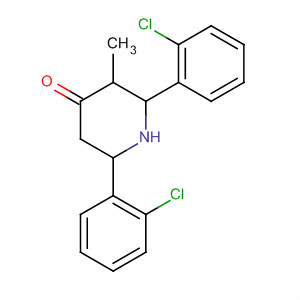 4-Piperidinone, 2,6-bis(2-chlorophenyl)-3-methyl- molecular structure