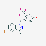 5-bromo-1-[[4-methoxy-2-(trifluoromethyl)phenyl]methyl]-3-methylindazole