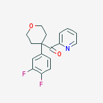 [4-(3,4-difluorophenyl)oxan-4-yl]-pyridin-2-ylmethanone molecular structure