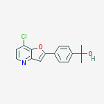2-(4-(7-chlorofuro[3,2-b]pyridin-2-yl)phenyl)propan-2-ol molecular structure