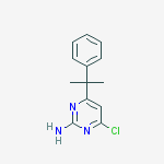 4-chloro-6-(2-phenylpropan-2-yl)pyrimidin-2-amine molecular structure