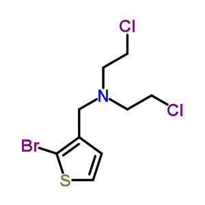 2-(bromomethyl)-N,N-bis(2-chloroethyl)thiophen-3-amine hydrochloride (1:1) molecular structure