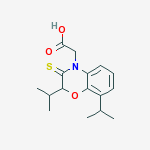 [2,8-di(propan-2-yl)-3-thioxo-2,3-dihydro-4H-1,4-benzoxazin-4-yl]acetic acid