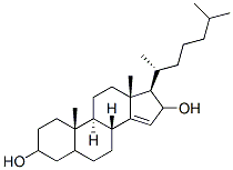 cholest-14-ene-3,16-diol molecular structure