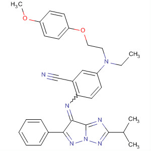 Benzonitrile,5-[ethyl[2-(4-methoxyphenoxy)ethyl]amino]-2-[[2-(1-methylethyl)-6-phenyl-7H-pyrazolo[1,5-b][1,2,4]triazol-7-ylidene]amino]-