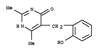 5-(2-hydroxybenzyl)-2,6-dimethylpyrimidin-4(1H)-one molecular structure