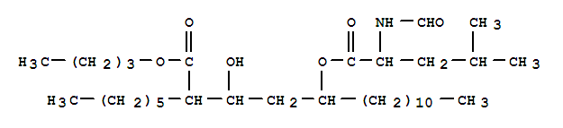 L-Leucine,N-formyl-, 1-[3-(butoxycarbonyl)-2-hydroxynonyl]dodecyl ester,[2S-[1(R*),2R*,3R*]]-