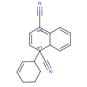 1,4-Naphthalenedicarbonitrile, 1,2,3,4-tetrahydro-1-phenyl-, trans- molecular structure