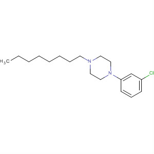 Piperazine, 1-(3-chlorophenyl)-4-octyl- molecular structure