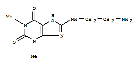 8-[(2-aminoethyl)amino]-1,3-dimethyl-3,7-dihydro-1H-purine-2,6-dione molecular structure