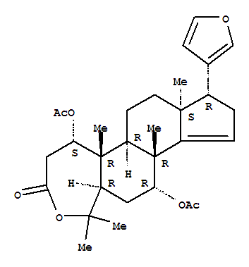 A-Homo-24-nor-4-oxachola-14,20,22-trien-3-one,1,7-bis(acetyloxy)-21,23-epoxy-4a,4a,8-trimethyl-, (1a,5a,7a,13a,17a)-