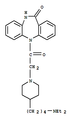 5-((4-(4-(diethylamino)butyl)-1-piperidinyl)acetyl)-10,11-dihydrobenzo(b,e)(1,4)diazepine-11-one molecular structure