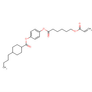 Cyclohexanecarboxylic acid, 4-butyl-,4-[[1-oxo-6-[(1-oxo-2-propenyl)oxy]hexyl]oxy]phenyl ester, trans- molecular structure