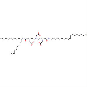 3,6,9,12-Tetraazatriacont-21-enoic acid,6,9-bis(carboxymethyl)-3-[2-(9-octadecenylamino)-2-oxoethyl]-11-oxo-,(Z,Z)- molecular structure