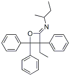 N-(3-Ethyl-3,4,4-triphenyloxetan-2-ylidene)butan-2-amine molecular structure