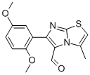 6-(2,5-DIMETHOXYPHENYL)-3-METHYLIMIDAZO[2,1-B]THIAZOLE-5-CARBOXALDEHYDE molecular structure
