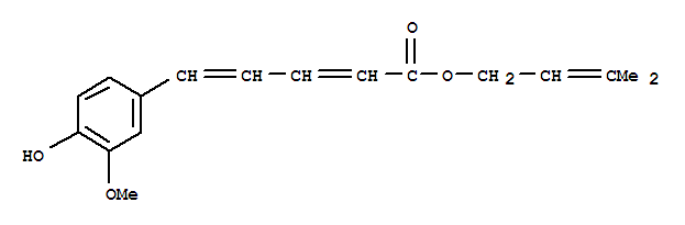 3-methylbut-2-en-1-yl (2E,4E)-5-(4-hydroxy-3-methoxyphenyl)penta-2,4-dienoate