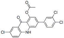 1-[Acetyloxy]-7-chloro-3-[3,4-dichlorophenyl]-9(10H)-acridinone molecular structure