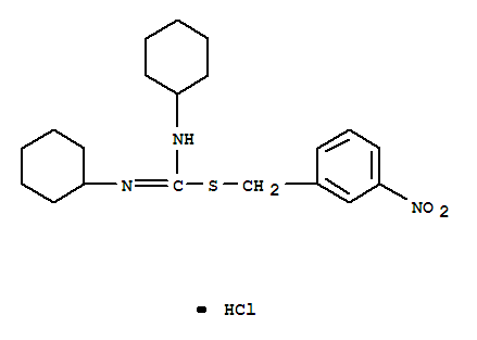 3-nitrobenzyl N,N'-dicyclohexylcarbamimidothioate hydrochloride (1:1)