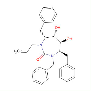 2H-1,3-Diazepin-2-one,hexahydro-5,6-dihydroxy-1,4,7-tris(phenylmethyl)-3-(2-propenyl)-,(4R,5S,6S,7R)-