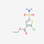 5-(aminosulfonyl)-2-chloro-3-Thiophenecarboxylic acid ethyl ester molecular structure