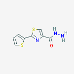 2-thiophen-2-yl-1,3-thiazole-4-carbohydrazide molecular structure