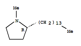 Pyrrolidine,1-methyl-2-tetradecyl-, (R)- molecular structure