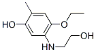 Phenol,4-ethoxy-5-[(2-hydroxyethyl)amino]-2-methyl- molecular structure