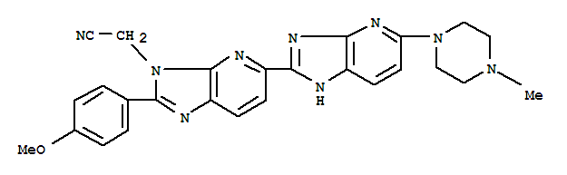 [2,5'-Bi-3H-imidazo[4,5-b]pyridine]-3'-acetonitrile,2'-(4-methoxyphenyl)-5-(4-methyl-1-piperazinyl)-