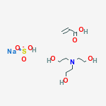 ACRYLIC ACID TELOMER WITH SODIUM HYDROGEN SULFITE, COMPD. WITH 2,2',2'-NITRILOTRIS[ETHANOL] molecular structure