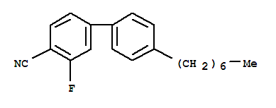 [1,1'-Biphenyl]-4-carbonitrile,3-fluoro-4'-heptyl- molecular structure