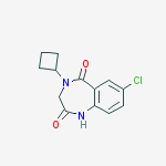 7-chloro-4-cyclobutyl-3,4-dihydro-1H-1,4-benzodiazepine-2,5-dione molecular structure