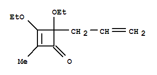 2-Cyclobuten-1-one,3,4-diethoxy-2-methyl-4-(2-propen-1-yl)- molecular structure