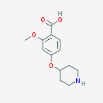 2-methoxy-4-(4-piperidinyloxy)Benzoic acid molecular structure