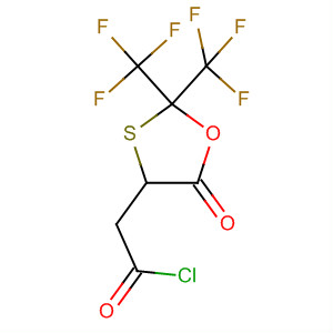 1,3-Oxathiolane-4-acetyl chloride, 5-oxo-2,2-bis(trifluoromethyl)- molecular structure