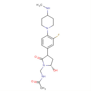 Acetamide,N-[[(5S)-3-[3-fluoro-4-[4-(methylamino)-1-piperidinyl]phenyl]-2-oxo-5-oxazolidinyl]methyl]-