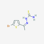 (1Z)-1-(5-bromothiophen-2-yl)ethanone thiosemicarbazone molecular structure