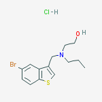 2-{[(5-bromo-1-benzothiophen-3-yl)methyl](propyl)amino}ethanol hydrochloride (1:1) molecular structure