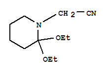 1-PIPERIDINEACETONITRILE,2,2-DIETHOXY-