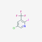 5-Chloro-2-iodo-3-(trifluoromethyl)pyridine molecular structure