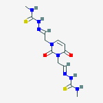 1-methyl-3-[(e)-2-[3-[(2e)-2-(methylcarbamothioylhydrazinylidene)ethyl]-2,4-dioxopyrimidin-1-yl]ethylideneamino]thiourea molecular structure