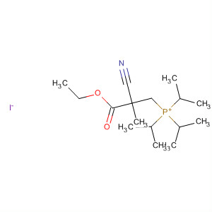 Phosphonium,(2-cyano-3-ethoxy-2-methyl-3-oxopropyl)tris(1-methylethyl)-, iodide molecular structure