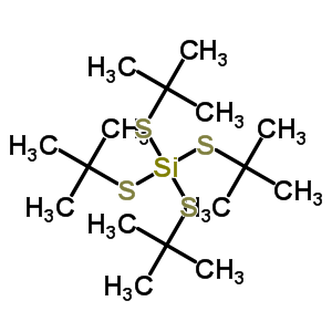 tetrakis(tert-butylsulfanyl)silane molecular structure