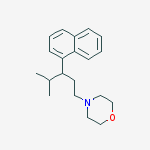 4-(4-methyl-3-naphthalen-1-ylpentyl)morpholine molecular structure